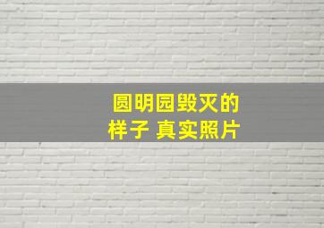 圆明园毁灭的样子 真实照片